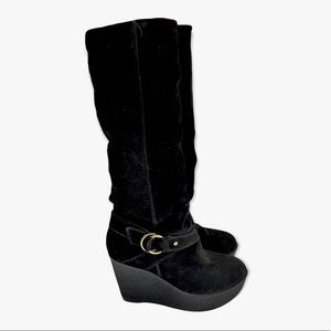 ALDO Hallio Suede Wedge Winter Boots size 8